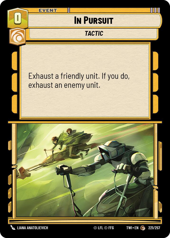 In Pursuit (221/257) (221/257) [Twilight of the Republic] | Exor Games New Glasgow