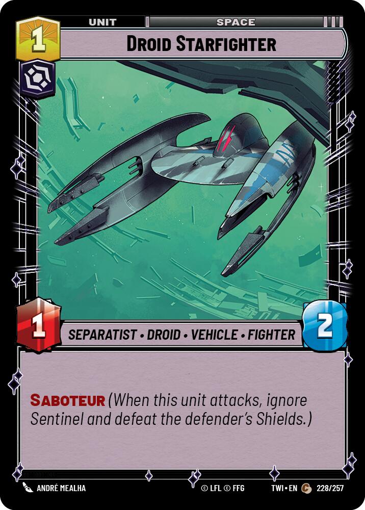 Droid Starfighter (228/257) (228/257) [Twilight of the Republic] | Exor Games New Glasgow