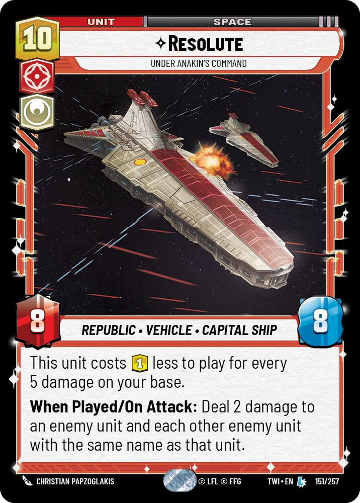 Resolute - Under Anakin's Command (151/257) (151/257) [Twilight of the Republic] | Exor Games New Glasgow