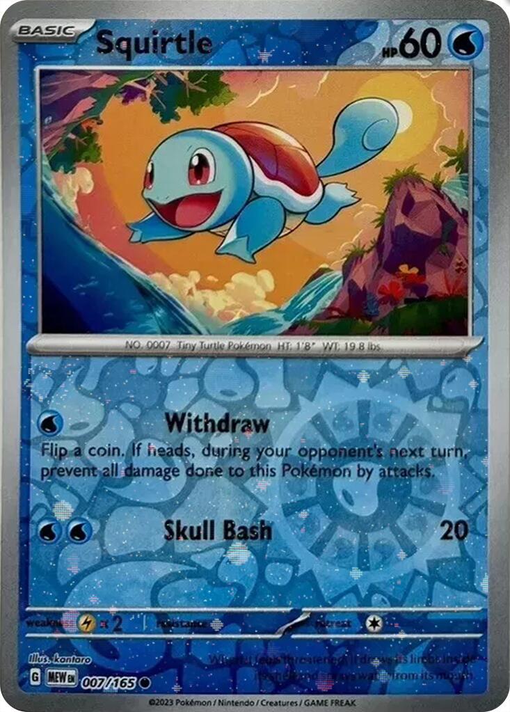 Squirtle (007/165) (Cosmos Holo) (Costco Exclusive) [Scarlet & Violet 151] | Exor Games New Glasgow