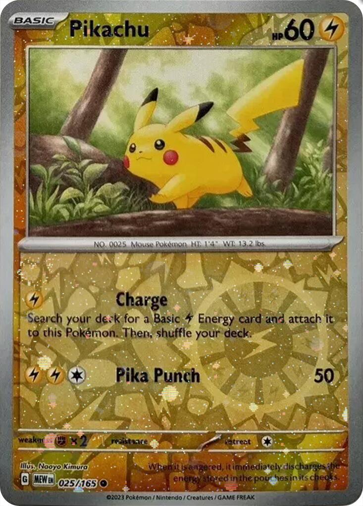 Pikachu (025/165) (Cosmos Holo) (Costco Exclusive) [Miscellaneous Cards] | Exor Games New Glasgow