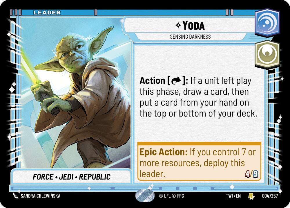 Yoda - Sensing Darkness (004/257) (004/257) [Twilight of the Republic] | Exor Games New Glasgow