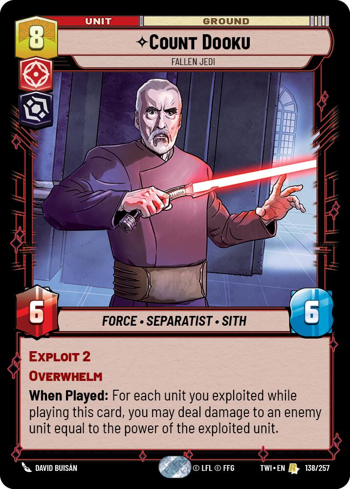 Count Dooku - Fallen Jedi (138/257) (138/257) [Twilight of the Republic] | Exor Games New Glasgow