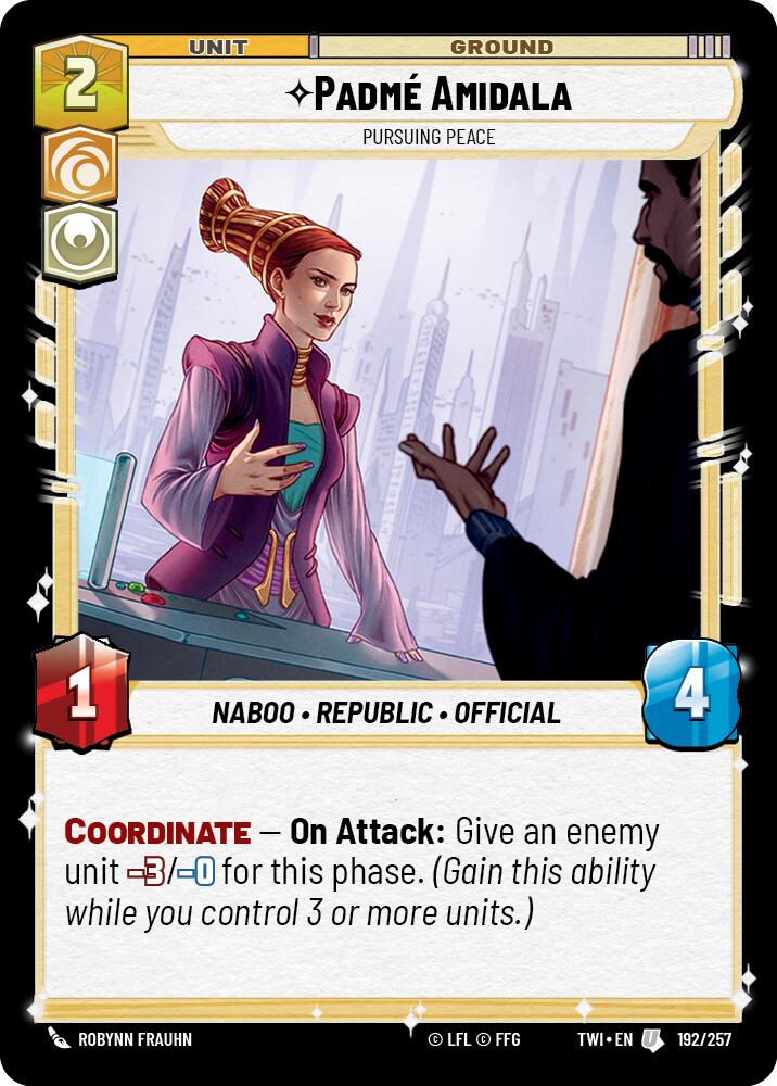 Padme Amidala - Pursuing Peace (192/257) (192/257) [Twilight of the Republic] | Exor Games New Glasgow