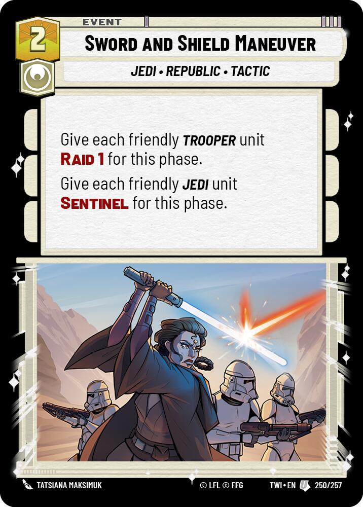 Sword and Shield Maneuver (250/257) (250/257) [Twilight of the Republic] | Exor Games New Glasgow