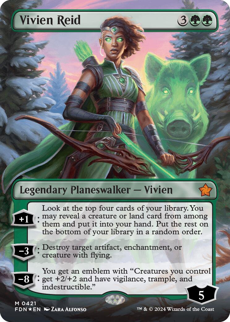 Vivien Reid (Borderless) (Mana Foil) [Foundations] | Exor Games New Glasgow