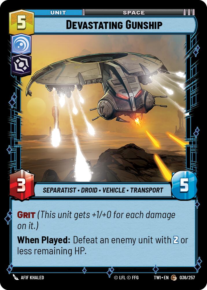 Devastating Gunship (036/257) (036/257) [Twilight of the Republic] | Exor Games New Glasgow