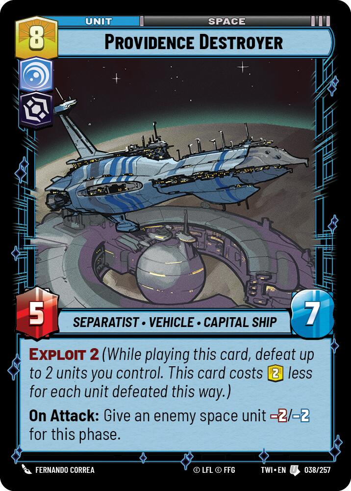 Providence Destroyer (038/257) (038/257) [Twilight of the Republic] | Exor Games New Glasgow