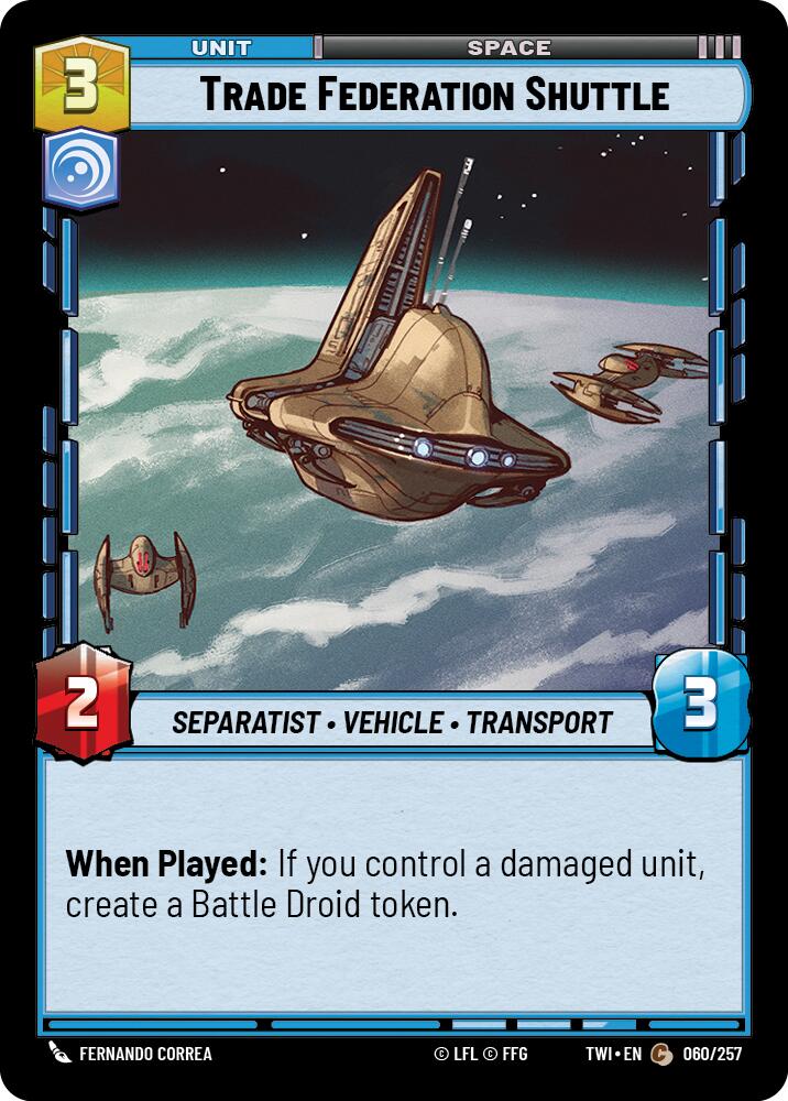 Trade Federation Shuttle (060/257) (060/257) [Twilight of the Republic] | Exor Games New Glasgow