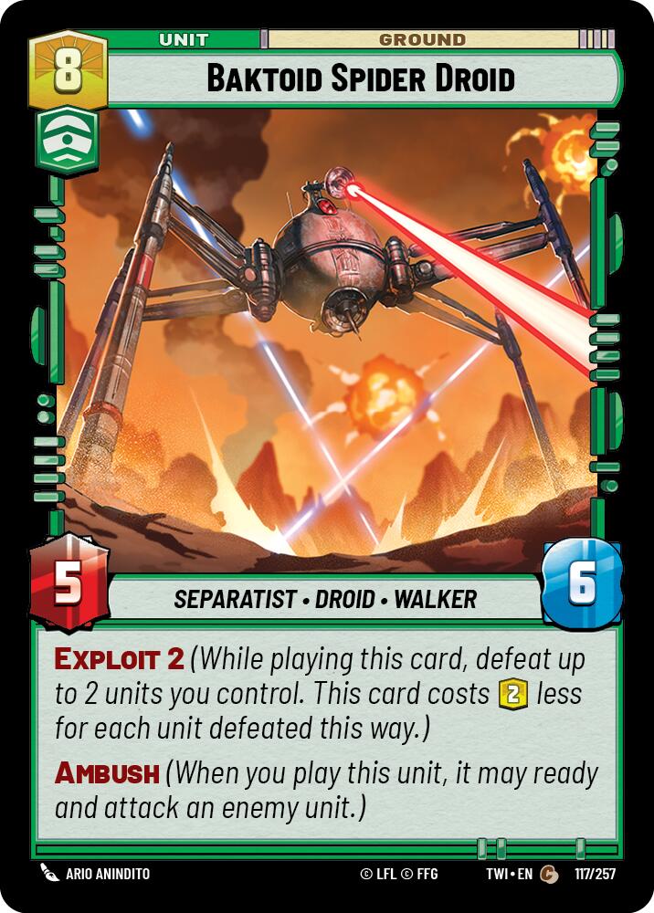 Baktoid Spider Droid (117/257) (117/257) [Twilight of the Republic] | Exor Games New Glasgow