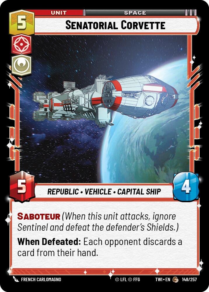 Senatorial Corvette (148/257) (148/257) [Twilight of the Republic] | Exor Games New Glasgow