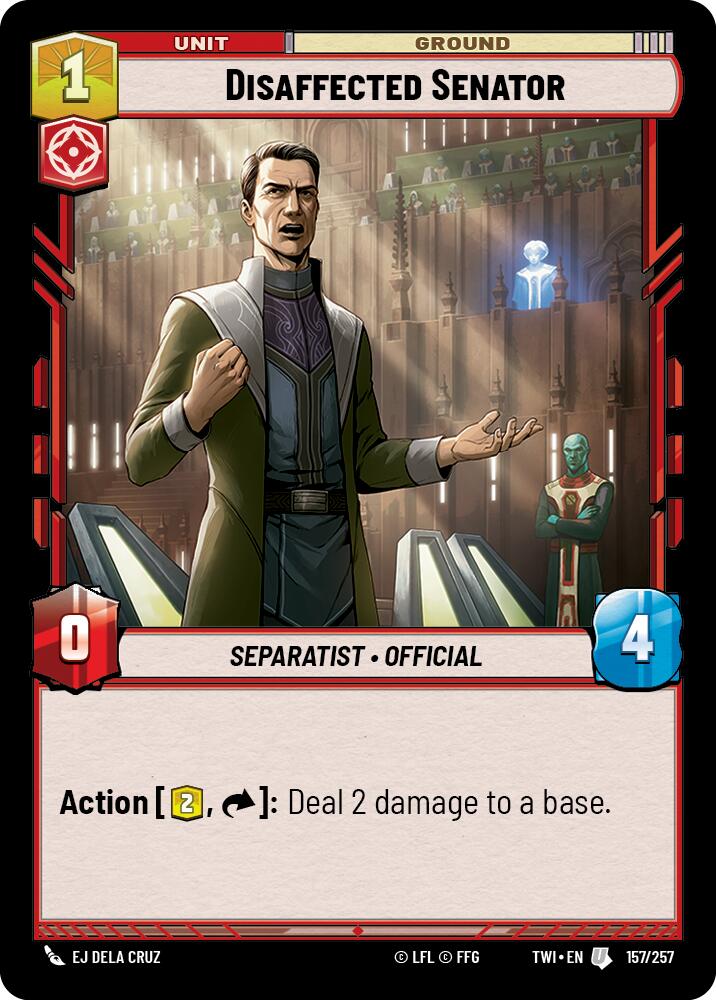 Disaffected Senator (157/257) (157/257) [Twilight of the Republic] | Exor Games New Glasgow