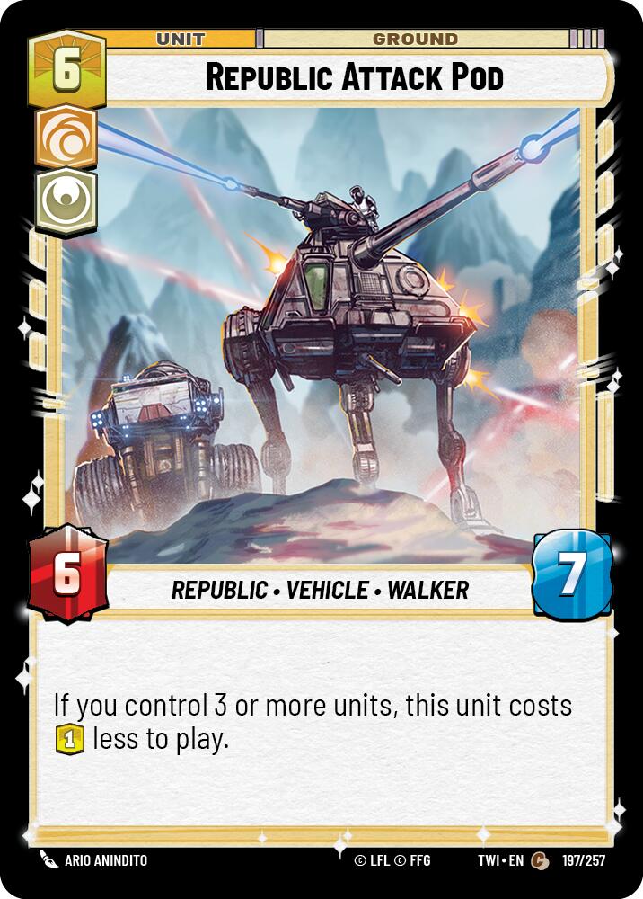 Republic Attack Pod (197/257) (197/257) [Twilight of the Republic] | Exor Games New Glasgow