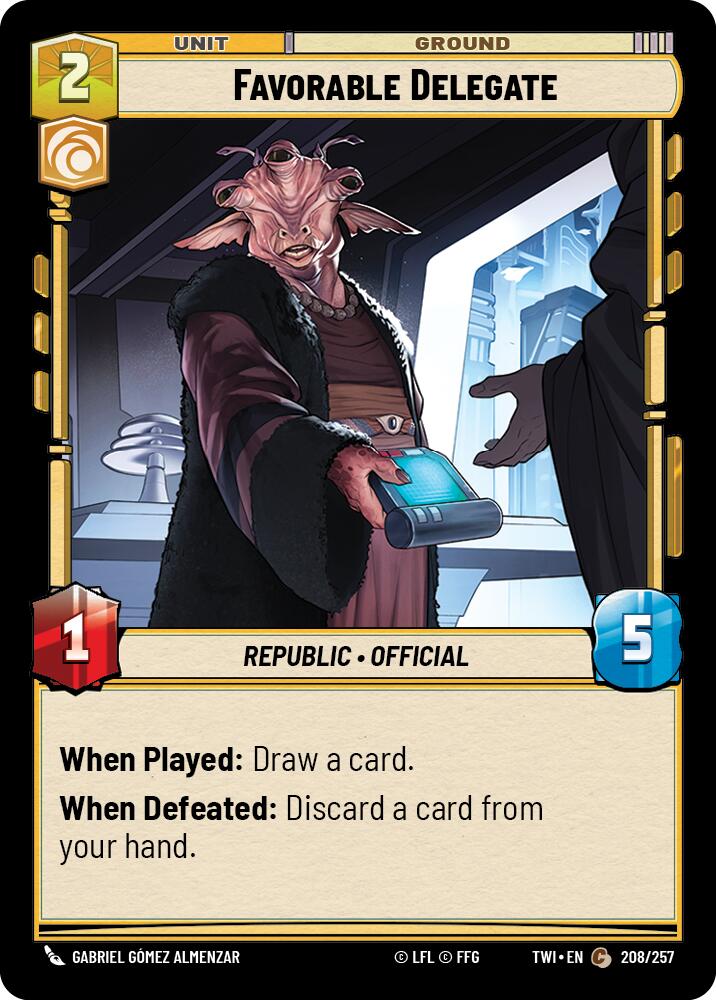 Favorable Delegate (208/257) (208/257) [Twilight of the Republic] | Exor Games New Glasgow