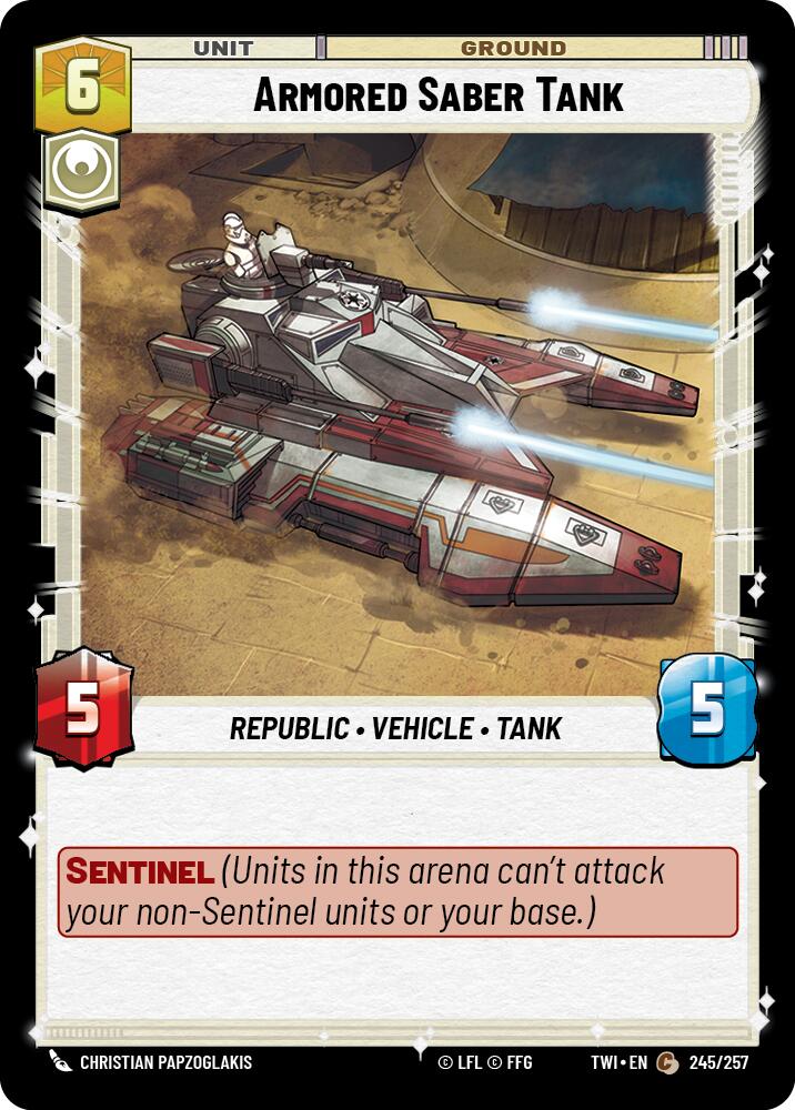 Armored Saber Tank (245/257) (245/257) [Twilight of the Republic] | Exor Games New Glasgow