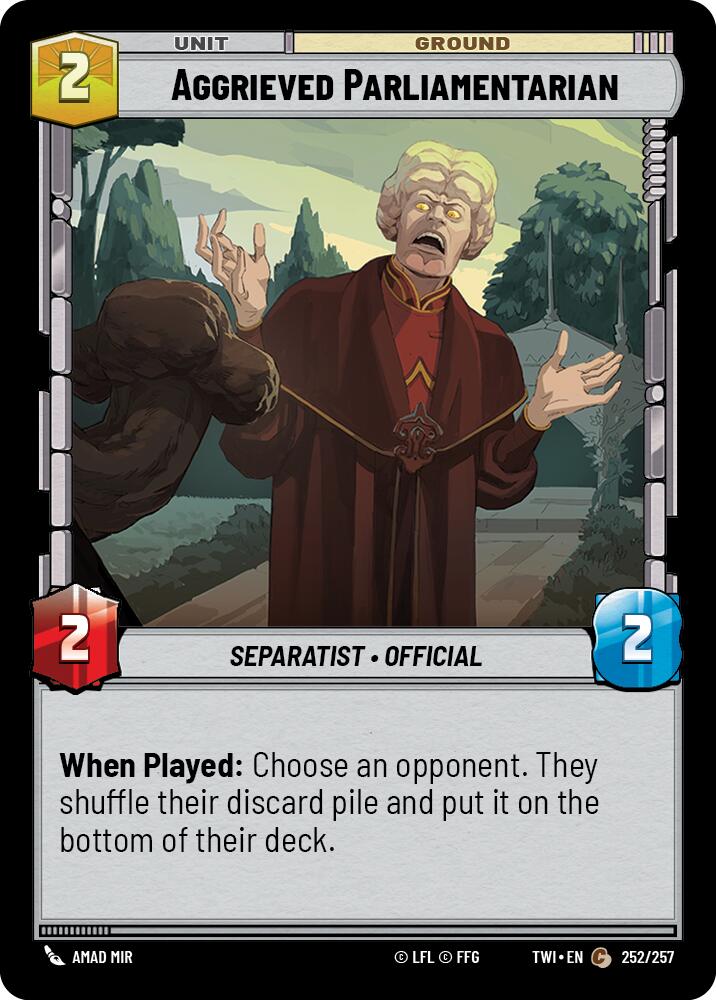 Aggrieved Parliamentarian (252/257) (252/257) [Twilight of the Republic] | Exor Games New Glasgow