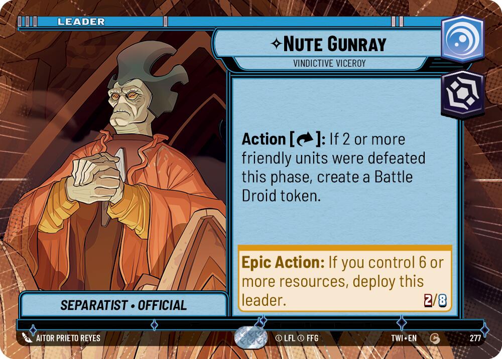 Nute Gunray - Vindictive Viceroy (277) (Hyperspace) (277) [Twilight of the Republic] | Exor Games New Glasgow