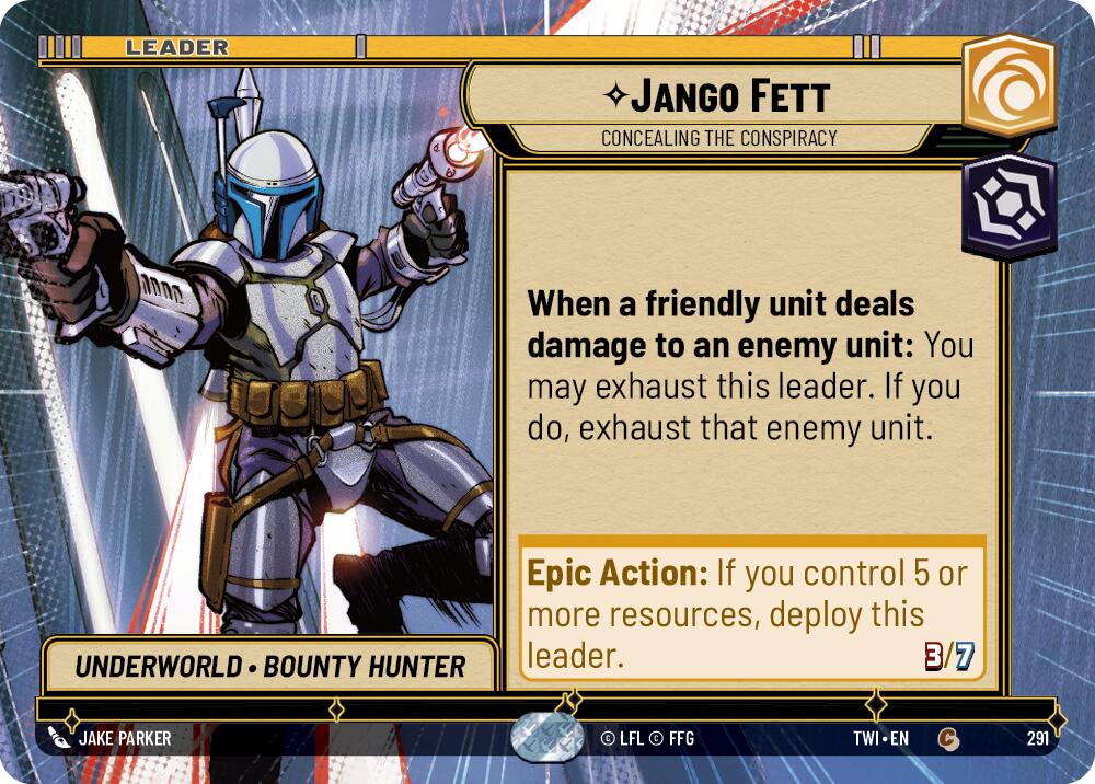 Jango Fett - Concealing the Conspiracy (291) (Hyperspace) (291) [Twilight of the Republic] | Exor Games New Glasgow