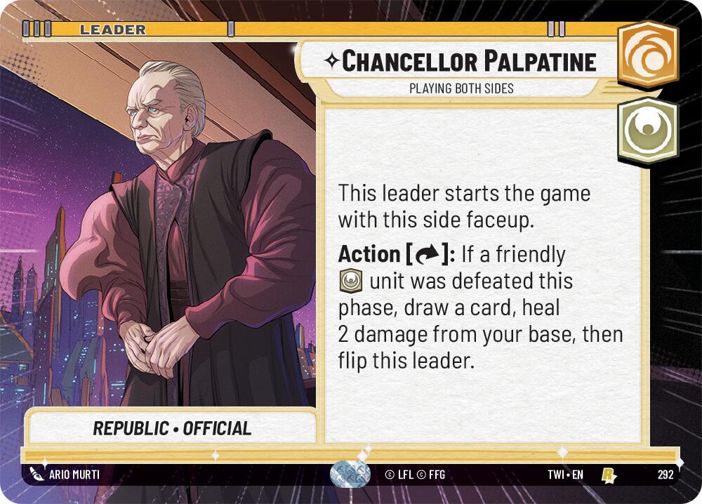Chancellor Palpatine - Playing Both Sides (292) (Hyperspace) (292) [Twilight of the Republic] | Exor Games New Glasgow