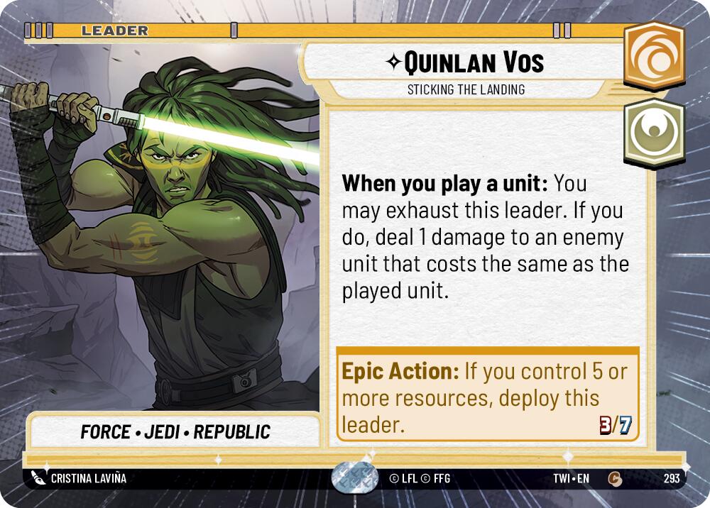 Quinlan Vos - Sticking the Landing (293) (Hyperspace) (293) [Twilight of the Republic] | Exor Games New Glasgow