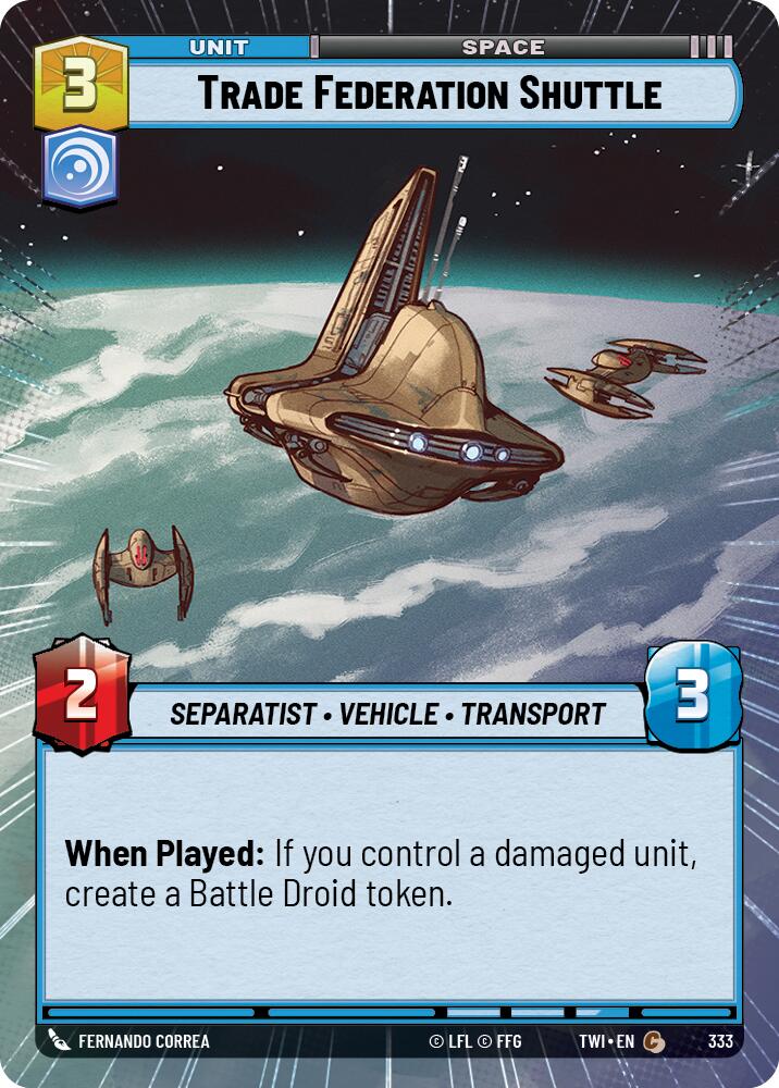 Trade Federation Shuttle (333) (Hyperspace) (333) [Twilight of the Republic] | Exor Games New Glasgow