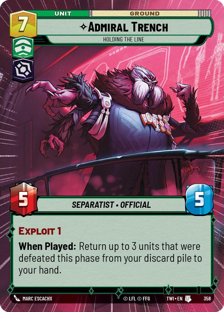 Admiral Trench - Holding the Line (358) (Hyperspace) (358) [Twilight of the Republic] | Exor Games New Glasgow