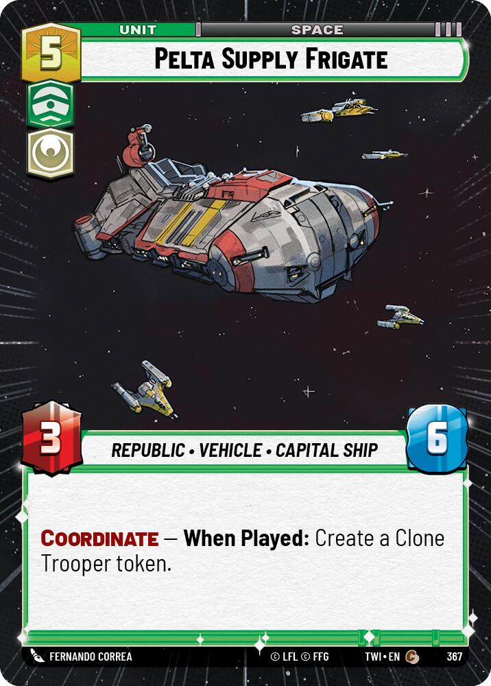 Pelta Supply Frigate (367) (Hyperspace) (367) [Twilight of the Republic] | Exor Games New Glasgow