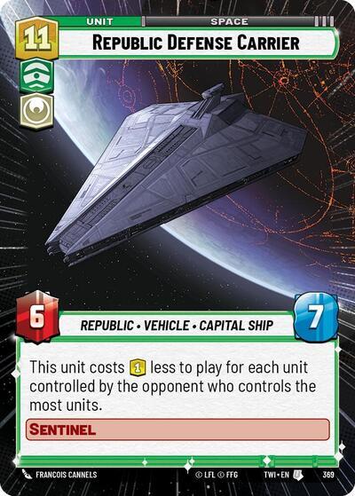 Republic Defense Carrier (369) (Hyperspace) (369) [Twilight of the Republic] | Exor Games New Glasgow