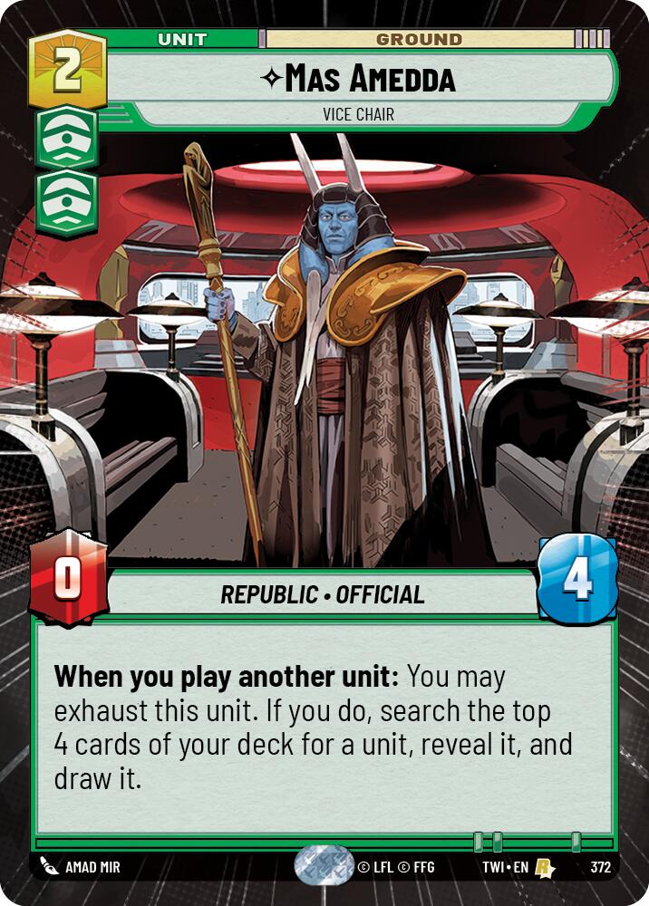 Mas Amedda - Vice Chair (372) (Hyperspace) (372) [Twilight of the Republic] | Exor Games New Glasgow