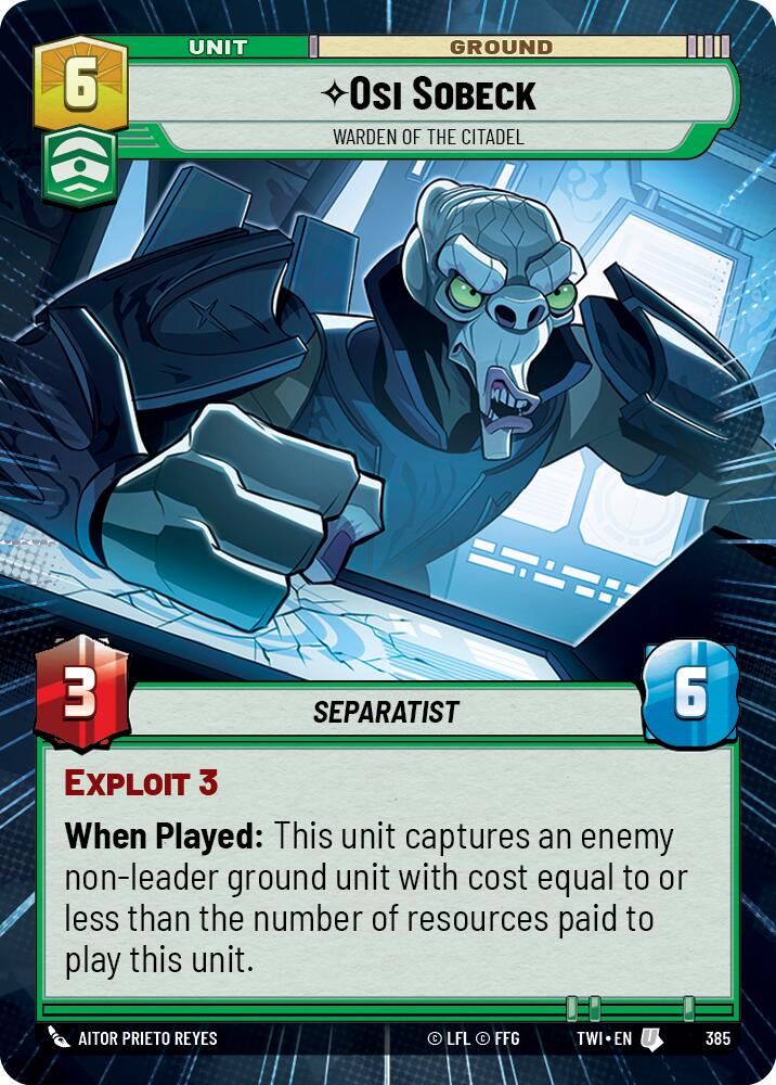 Osi Sobeck - Warden of the Citadel (385) (Hyperspace) (385) [Twilight of the Republic] | Exor Games New Glasgow