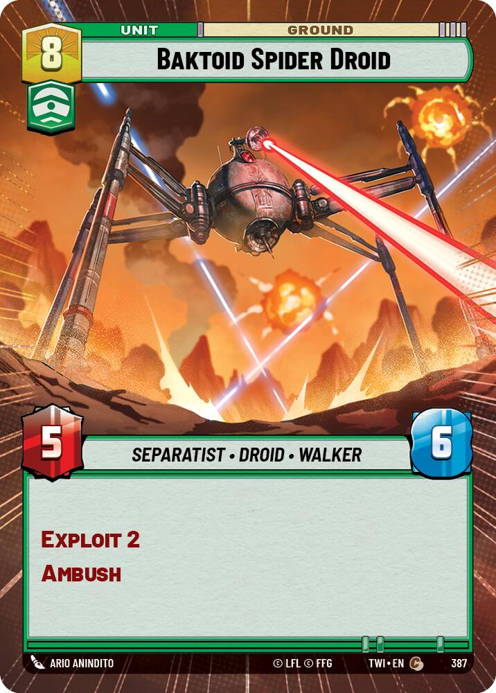Baktoid Spider Droid (387) (Hyperspace) (387) [Twilight of the Republic] | Exor Games New Glasgow