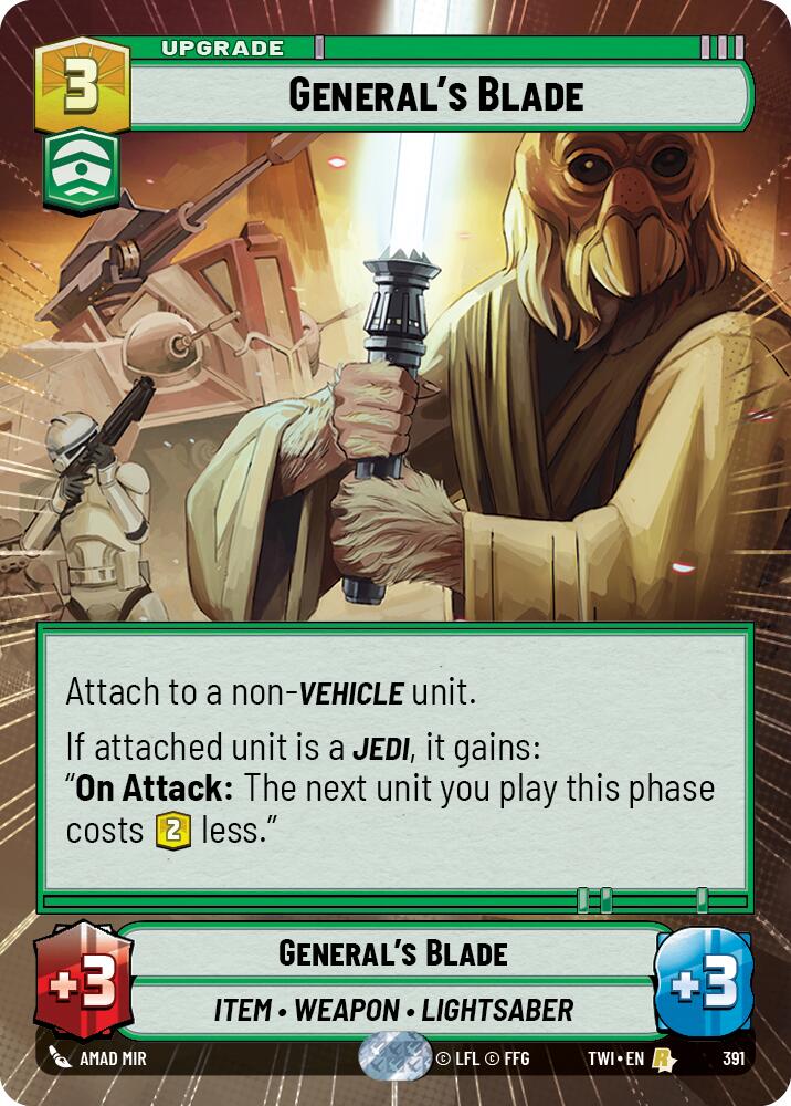 General's Blade (391) (Hyperspace) (391) [Twilight of the Republic] | Exor Games New Glasgow