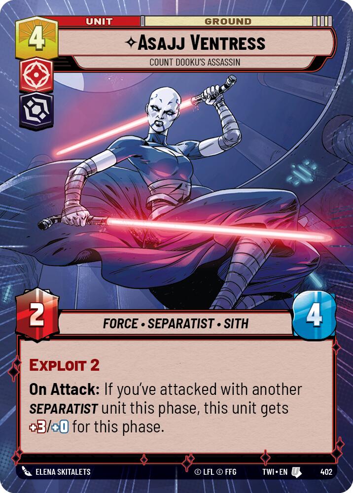 Asajj Ventress - Count Dooku's Assassin (402) (Hyperspace) (402) [Twilight of the Republic] | Exor Games New Glasgow