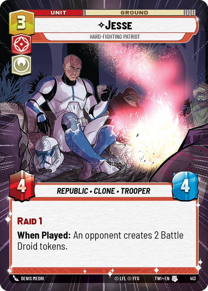 Jesse - Hard-Fighting Patriot (413) (Hyperspace) (413) [Twilight of the Republic] | Exor Games New Glasgow