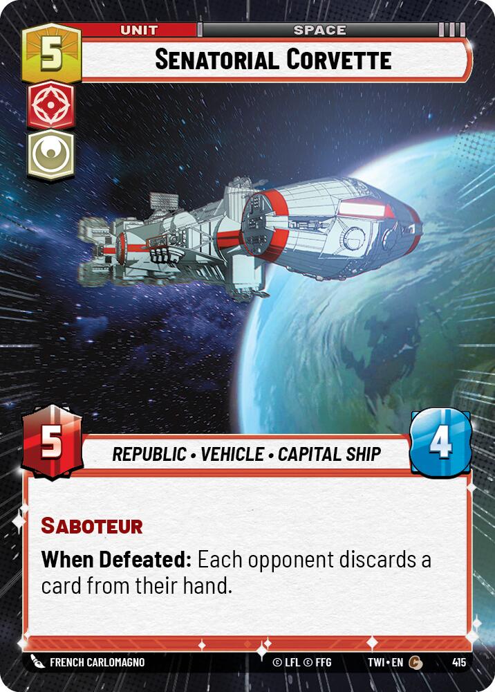 Senatorial Corvette (415) (Hyperspace) (415) [Twilight of the Republic] | Exor Games New Glasgow
