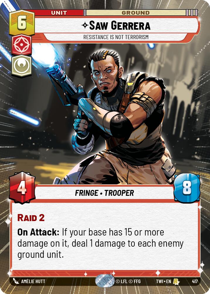 Saw Gerrera - Resistance is Not Terrorism (417) (Hyperspace) (417) [Twilight of the Republic] | Exor Games New Glasgow