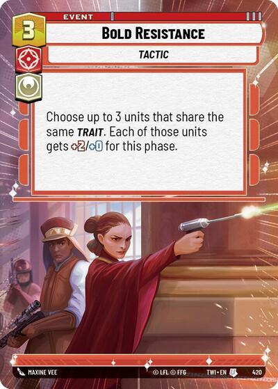 Bold Resistance (420) (Hyperspace) (420) [Twilight of the Republic] | Exor Games New Glasgow