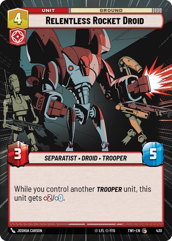 Relentless Rocket Droid (430) (Hyperspace) (430) [Twilight of the Republic] | Exor Games New Glasgow
