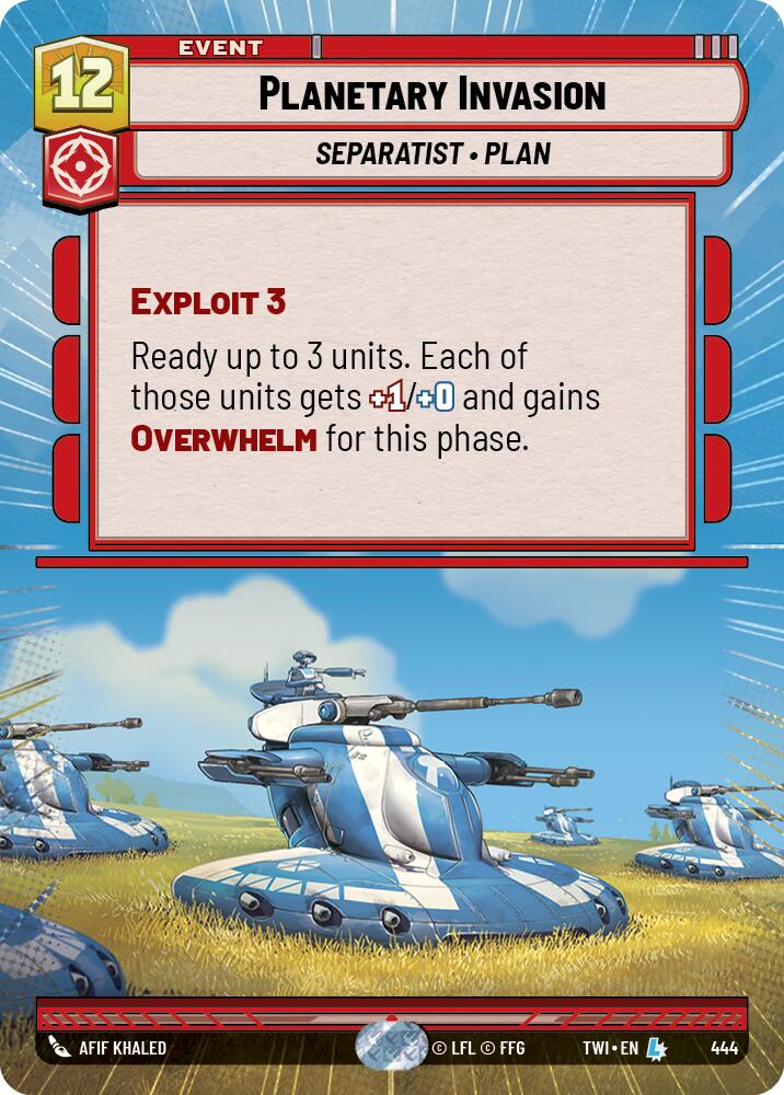 Planetary Invasion (444) (Hyperspace) (444) [Twilight of the Republic] | Exor Games New Glasgow