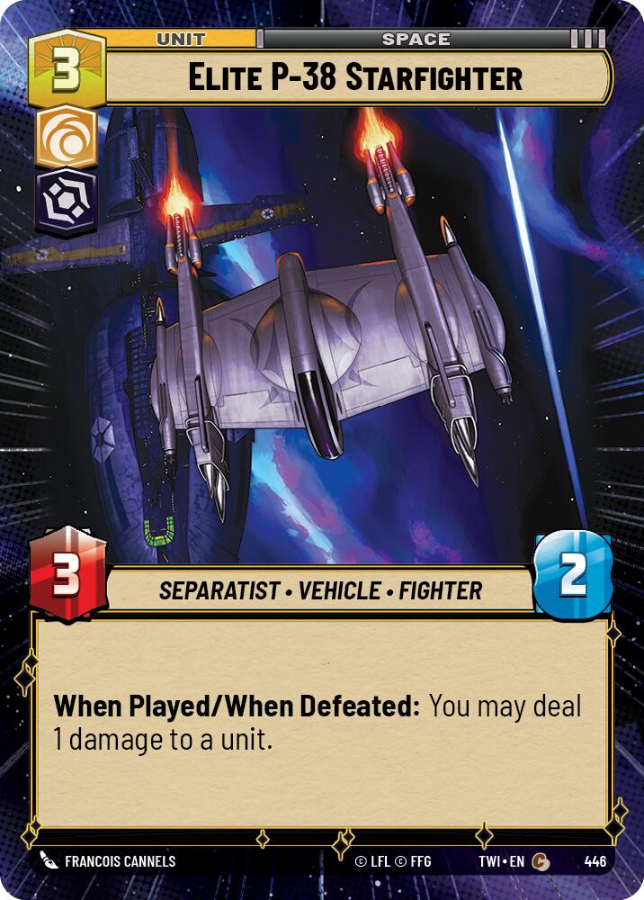 Elite P-38 Starfighter (446) (Hyperspace) (446) [Twilight of the Republic] | Exor Games New Glasgow