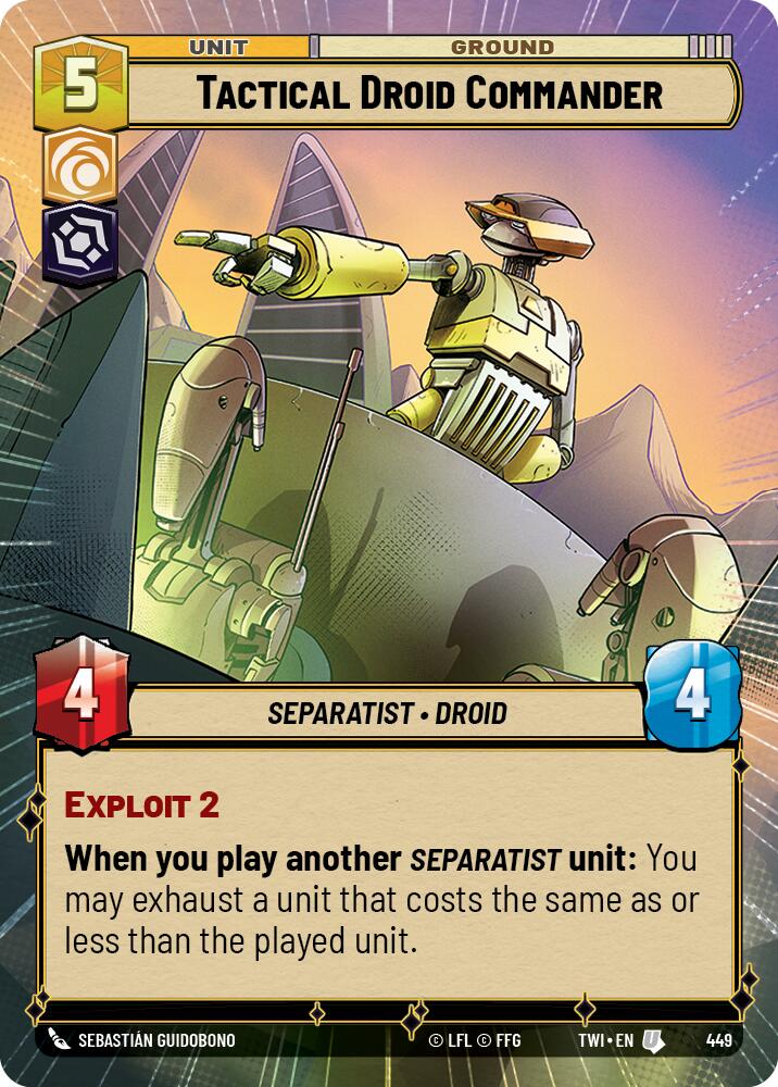 Tactical Droid Commander (449) (Hyperspace) (449) [Twilight of the Republic] | Exor Games New Glasgow