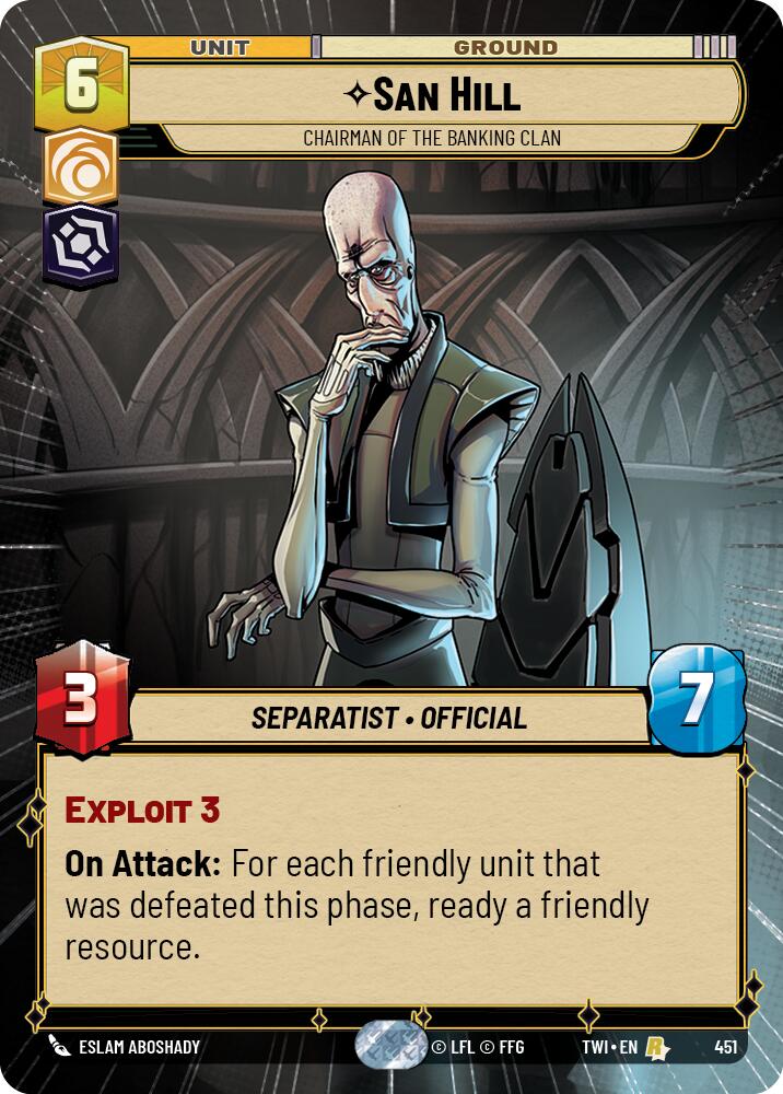 San Hill - Chairman of the Banking Clan (451) (Hyperspace) (451) [Twilight of the Republic] | Exor Games New Glasgow