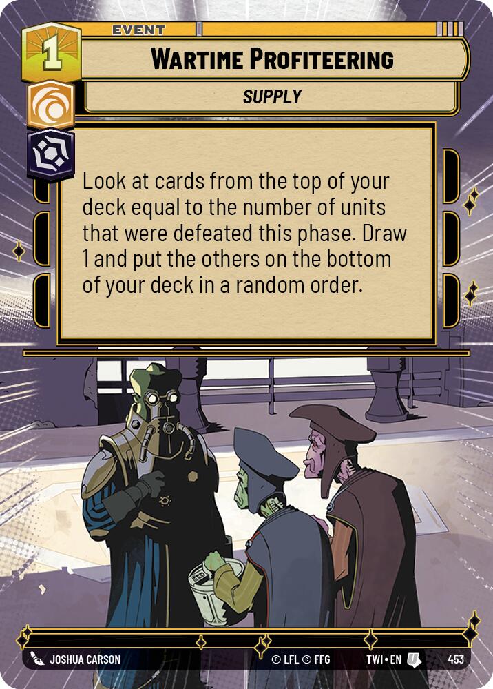 Wartime Profiteering (453) (Hyperspace) (453) [Twilight of the Republic] | Exor Games New Glasgow
