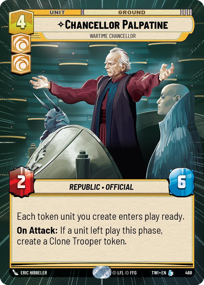 Chancellor Palpatine - Wartime Chancellor (468) (Hyperspace) (468) [Twilight of the Republic] | Exor Games New Glasgow