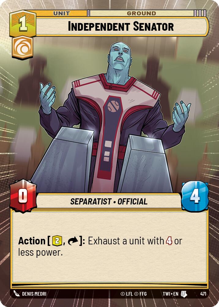 Independent Senator (471) (Hyperspace) (471) [Twilight of the Republic] | Exor Games New Glasgow