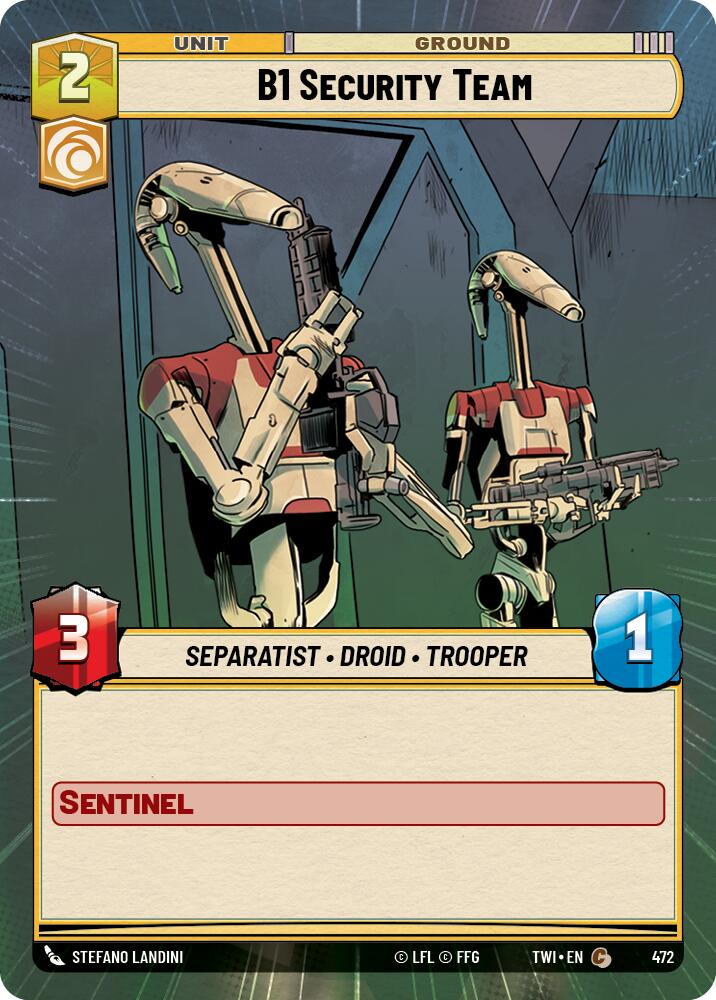 B1 Security Team (472) (Hyperspace) (472) [Twilight of the Republic] | Exor Games New Glasgow