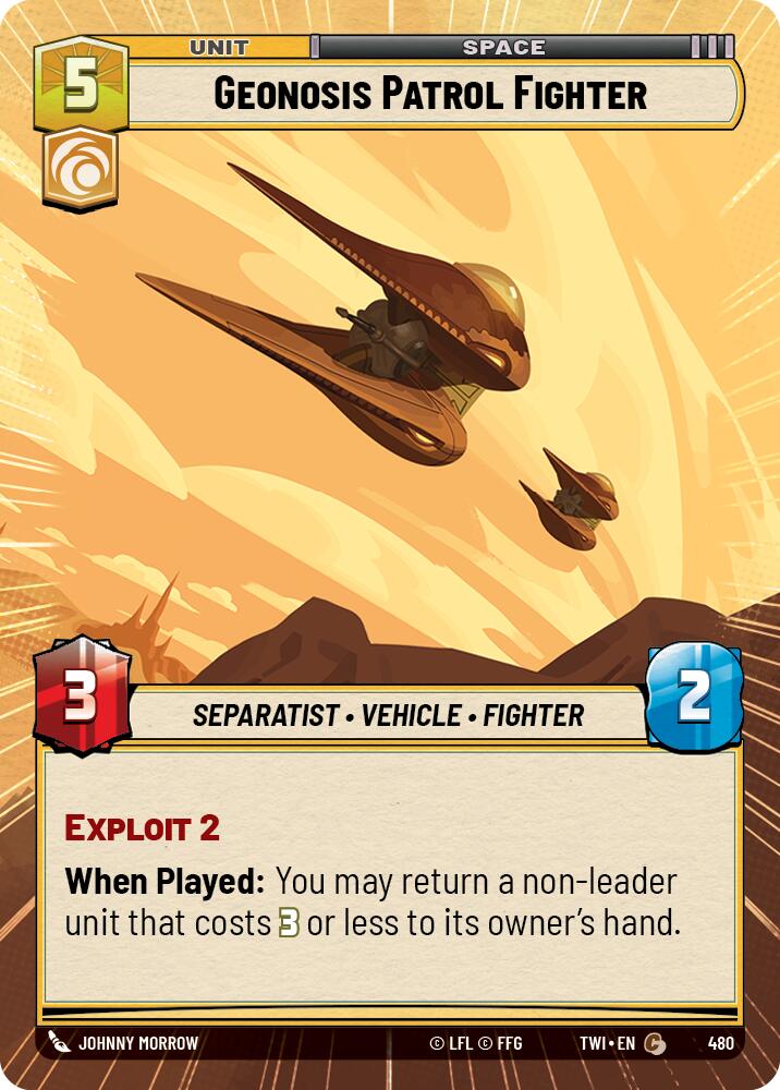 Geonosis Patrol Fighter (480) (Hyperspace) (480) [Twilight of the Republic] | Exor Games New Glasgow