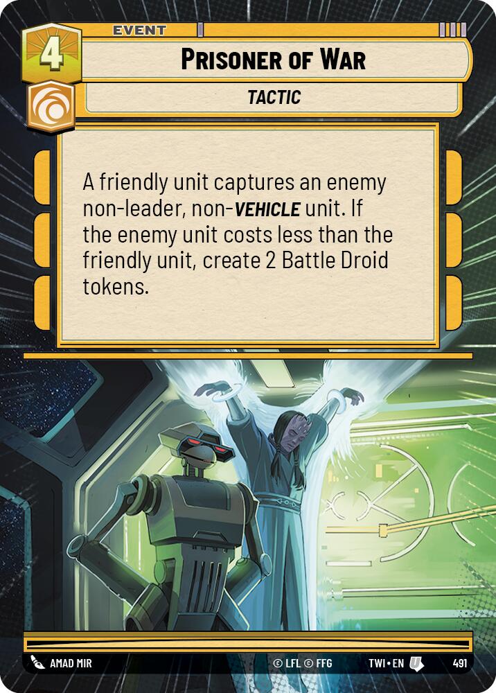 Prisoner of War (491) (Hyperspace) (491) [Twilight of the Republic] | Exor Games New Glasgow