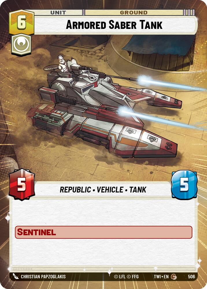 Armored Saber Tank (506) (Hyperspace) (506) [Twilight of the Republic] | Exor Games New Glasgow