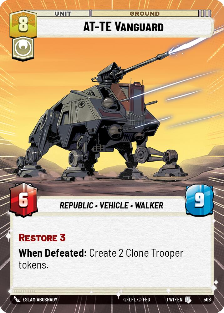 AT-TE Vanguard (508) (Hyperspace) (508) [Twilight of the Republic] | Exor Games New Glasgow